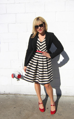 Black and White Striped Dress from banana republic