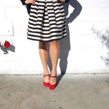 Black and White Striped Dress from banana republic
