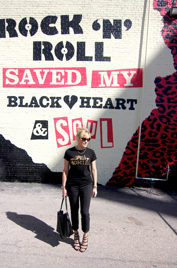 Rollin with the Homies Shirt Black and Gold blogpost full wall