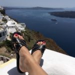 Rosio’s summer sandals for traveling to santorini